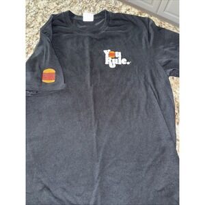 Burger King You Rule Shirt Mens XL Black Crew Tee‎ Employee Uniform 2020 (5227)